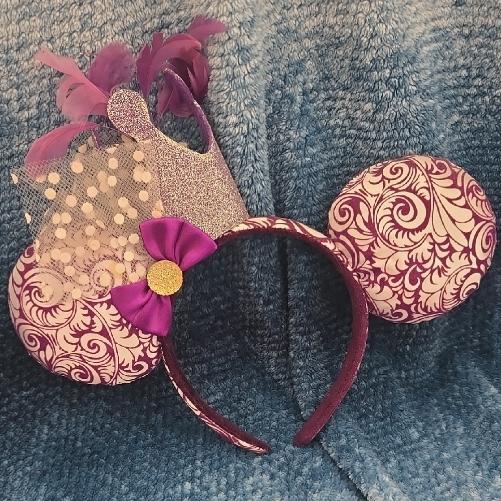 Disney Purple and Silver Mouse Ears Headband